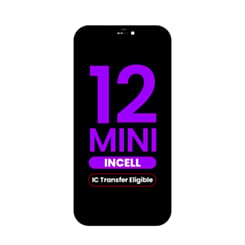Order the LCD assembly for iPhone 12 Mini – Aftermarket Incell QV7, IC transfer eligible.
