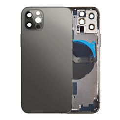 Back Housing Frame with Small Components Pre-Installed for iPhone 12 Pro (NO LOGO) (GRAPHITE)