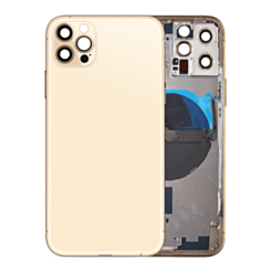 Back Housing Frame with Small Components Pre-Installed for iPhone 12 Pro (NO LOGO) (GOLD)