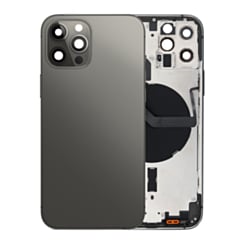 Back Housing Frame with Small Components Pre-Installed for iPhone 12 Pro (NO LOGO) (GRAPHITE) (International)
