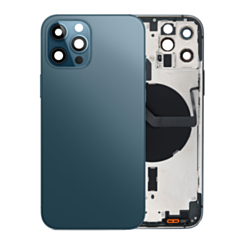 Back Housing Frame with Small Components Pre-Installed for iPhone 12 Pro (NO LOGO) (PACIFIC BLUE) (International)