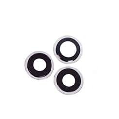 Back Camera Lens with Bracket for iPhone 12 Pro (SILVER) (3 Piece Set) (Premium)