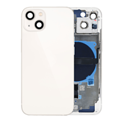 Back Housing Frame with Small Components Pre-Installed for iPhone 13 (NO LOGO) (US Version) (STARLIGHT)