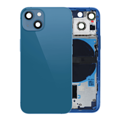 Back Housing Frame with Small Components Pre-Installed for iPhone 13 Mini (NO LOGO) (US Version) (BLUE)