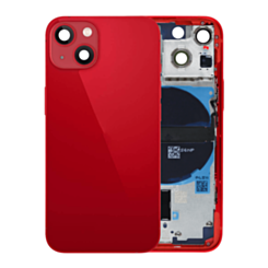 Back Housing Frame with Small Components Pre-Installed for iPhone 13 Mini (NO LOGO) (US Version) (RED)