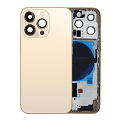 Back Housing Frame with Small Components Pre-Installed for iPhone 13 Pro (NO LOGO) (US Version) (GOLD)