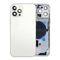 Back Housing Frame with Small Components Pre-Installed for iPhone 13 Pro Max (NO LOGO) (US Version) (SILVER)
