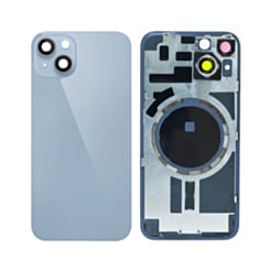 Grab the wholesale deals on the blue back glass with frame and MagSafe magnet for iPhone 14, no logo.