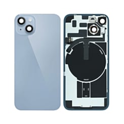 Back Glass with Frame and MagSafe Magnet for iPhone 14 (BLUE) (Service Pack)
