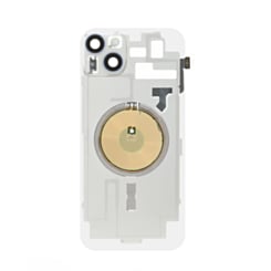 Clear Back Glass with Wireless NFC and MagSafe Magnet for iPhone 14 Plus (NO LOGO) (BLUE)