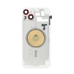 Clear Back Glass with Wireless NFC and MagSafe Magnet for iPhone 14 Plus (NO LOGO) (RED)