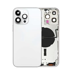 Back Housing Frame with Small Components Pre-Installed for iPhone 14 Pro Max (NO LOGO) (International)(SILVER)