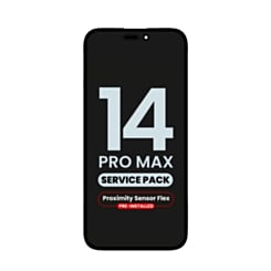 Grab the wholesale deals on the OLED Assembly with Proximity Sensor Flex Pre-Installed for iPhone 14 Pro Max, service pack.
