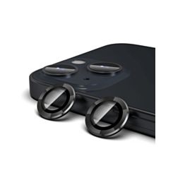 Buy the Metal Ring with HD Tempered Glass for iPhone 15 and 15 Plus in Black.