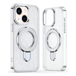 Glitter Ring Stand Protective Case for iPhone 17E / 16E / 15 / 14 / 13 (CLEAR) (Only Ground Shipping)