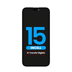 Buy the LCD assembly for iPhone 15, Aftermarket Incell QV6, IC transfer eligible.
