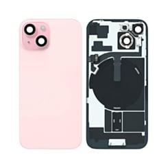 Back Glass with Frame and MagSafe Magnet for iPhone 15 (PINK) (Service Pack)