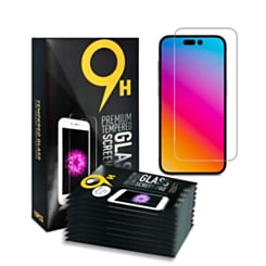 Clear Tempered Glass for iPhone 15 / 15 Pro (2.5D / 10 Pcs)