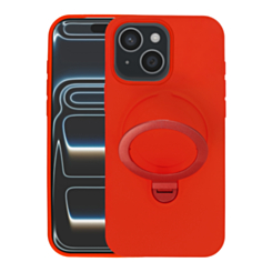 Pastel Shield Carbon Fiber Magnetic Kickstand Case (RED) for iPhone 14 Plus / 15 Plus (Only Ground Shipping)