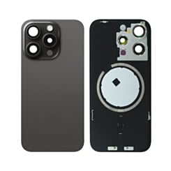 Back Glass with MagSafe Magnet for iPhone 15 Pro (NO LOGO) (BLACK TITANIUM)