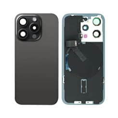 Back Glass with Wireless NFC and MagSafe for iPhone 15 Pro (NO LOGO) (BLACK TITANIUM)