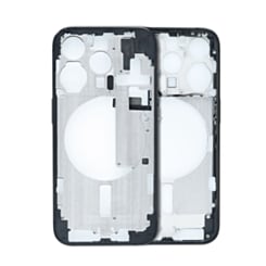 Middle Frame with Small Parts for iPhone 15 Pro (BLACK TITANIUM) (US Version) (OEM Pull A Grade)