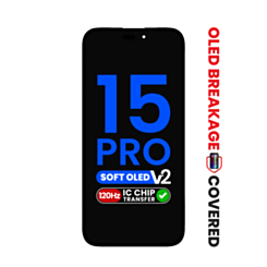 Order the OLED Assembly for iPhone 15 Pro, Aftermarket QV8 Soft Version 2, 120HZ, IC transfer eligible.