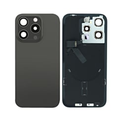 Back Glass with Frame and MagSafe Magnet for iPhone 15 Pro (BLACK TITANIUM) (Service Pack)