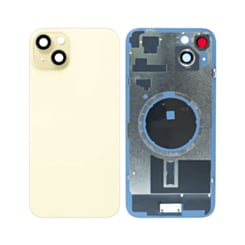 Back Glass with MagSafe Magnet for iPhone 15 Plus (NO LOGO) (YELLOW)