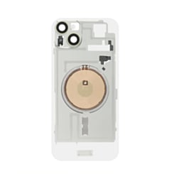 Clear Back Glass with Wireless NFC and MagSafe Magnet for iPhone 15 Plus (NO LOGO) (YELLOW)