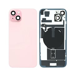 Back Glass with Frame and MagSafe Magnet for iPhone 15 Plus (PINK) (Service Pack)