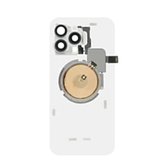 Clear Back Glass with Wireless NFC and MagSafe Magnet for iPhone 15 Pro Max (NO LOGO) (BLACK TITANIUM)