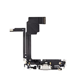 Stock up on the premium charging port flex cable for iPhone 15 Pro Max in white titanium.