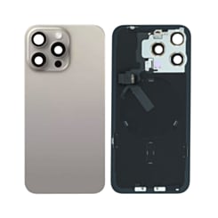 Back Glass with Frame and MagSafe Magnet for iPhone 15 Pro Max (NATURAL TITANIUM) (Service Pack)