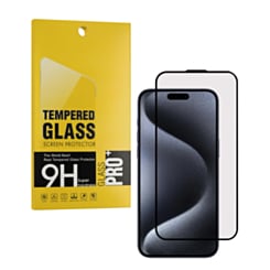 Anti-Scratch Edge to Edge Black Rim Coverage for iPhone 15 Pro Max (2.5D / 1 Piece)