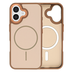 Dual Layer MagSafe Armor Case (BROWN) for iPhone 16 (Only Ground Shipping)