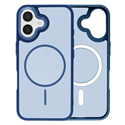 Dual Layer MagSafe Armor Case (NAVY BLUE) for iPhone 16 (Only Ground Shipping)
