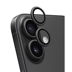 Back Camera Lens with Bracket & Bezel for iPhone 16 / 16 Plus (Premium) (BLACK) (2 Piece Set)
