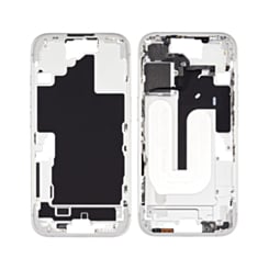 Middle Frame with Photo Capture Button and Small Parts for iPhone 16 (WHITE) (US Version)