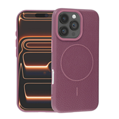 Magnetic Leather Soft Cases (SUNSET PURPLE) for iPhone 16 Pro (Only Ground Shipping)