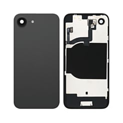 Back Glass with MagSafe Magnet & NFC & Flashlight Flex for iPhone 16e (BLACK)