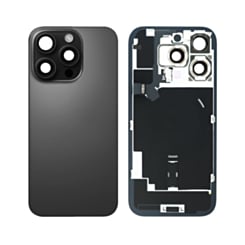 Back Glass with Frame and MagSafe Magnet for iPhone 16 Pro (BLACK TITANIUM) (Service Pack)