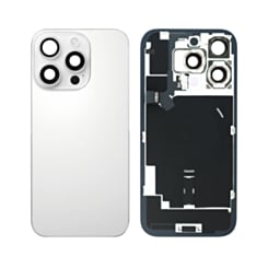Back Glass with Frame and MagSafe Magnet for iPhone 16 Pro (WHITE TITANIUM) (Service Pack)