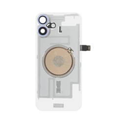 Clear Back Glass with Wireless NFC and MagSafe Magnet for iPhone 16 Plus (NO LOGO) (ULTRAMARINE)