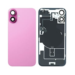 Back Glass with Frame and MagSafe Magnet for iPhone 16 Plus (PINK TITANIUM) (Service Pack)