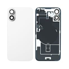 Back Glass with Frame and MagSafe Magnet for iPhone 16 Plus (White) (Service Pack)