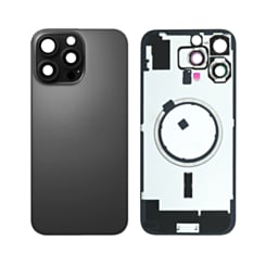 Back Glass with MagSafe Magnet for iPhone 16 Pro Max (NO LOGO) (BLACK TITANIUM)