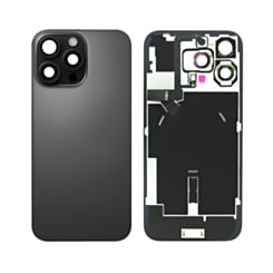 Back Glass with MagSafe Magnet & NFC & Flashlight Flex for iPhone 16 Pro Max (BLACK TITANIUM) (NO LOGO)
