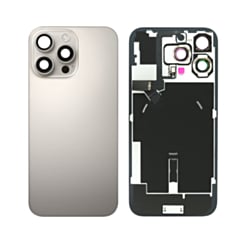 Back Glass with MagSafe Magnet & NFC & Flashlight Flex for iPhone 16 Pro Max (NATURAL TITANIUM) (NO LOGO)