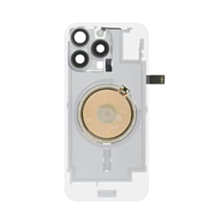 Clear Back Glass with Wireless NFC and MagSafe Magnet for iPhone 16 Pro Max (NO LOGO) (BLACK TITANIUM)
